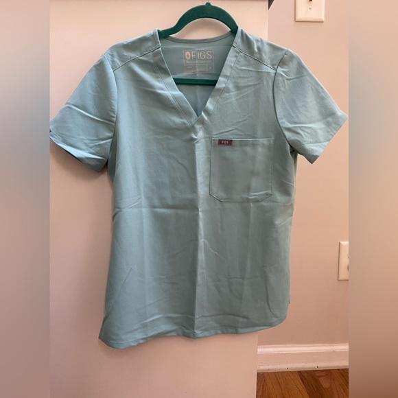 Figs Tops Figs Light Blue Scrub Top Worn Once Poshmark